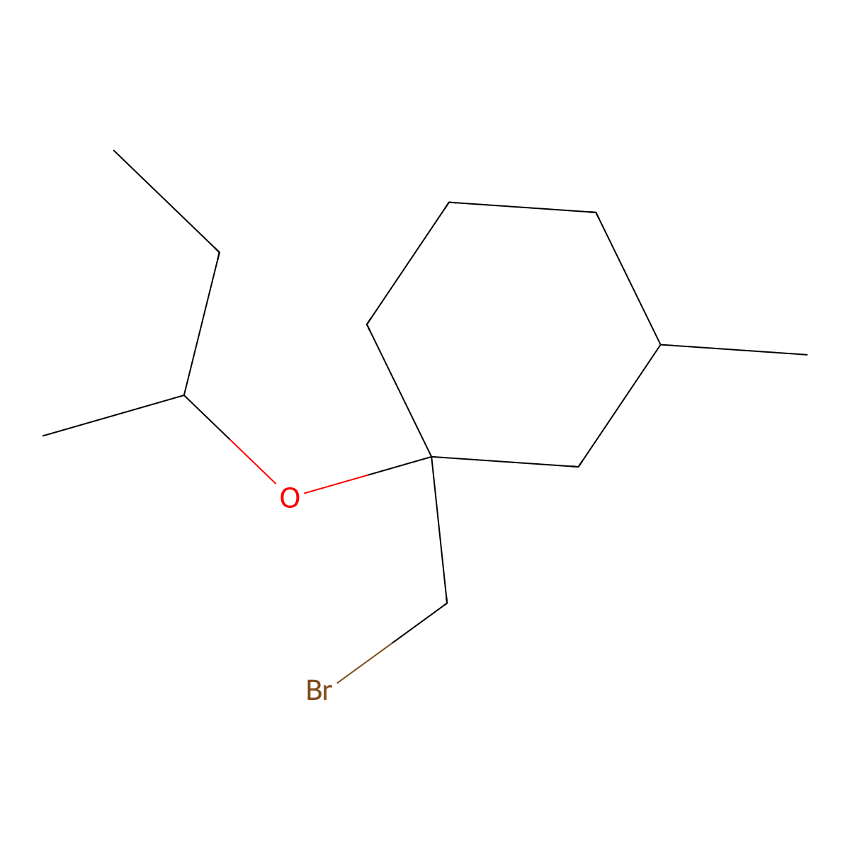 1-(Bromomethyl)-1-(sec-butoxy)-3-methylcyclohexane molecular structure, CAS 1249446-95-4