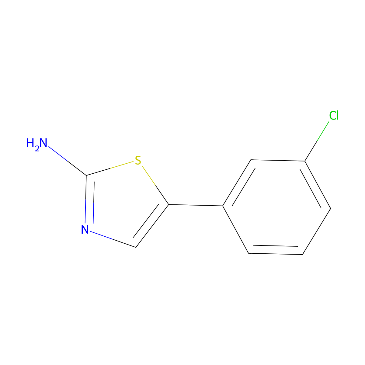 5-(3-Chlorophenyl)thiazol-2-amine molecular structure, CAS 1249447-08-2