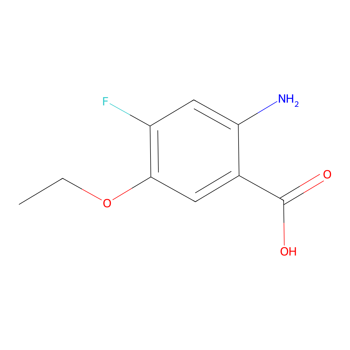 2-Amino-5-ethoxy-4-fluorobenzoic acid molecular structure, CAS 1249449-47-5