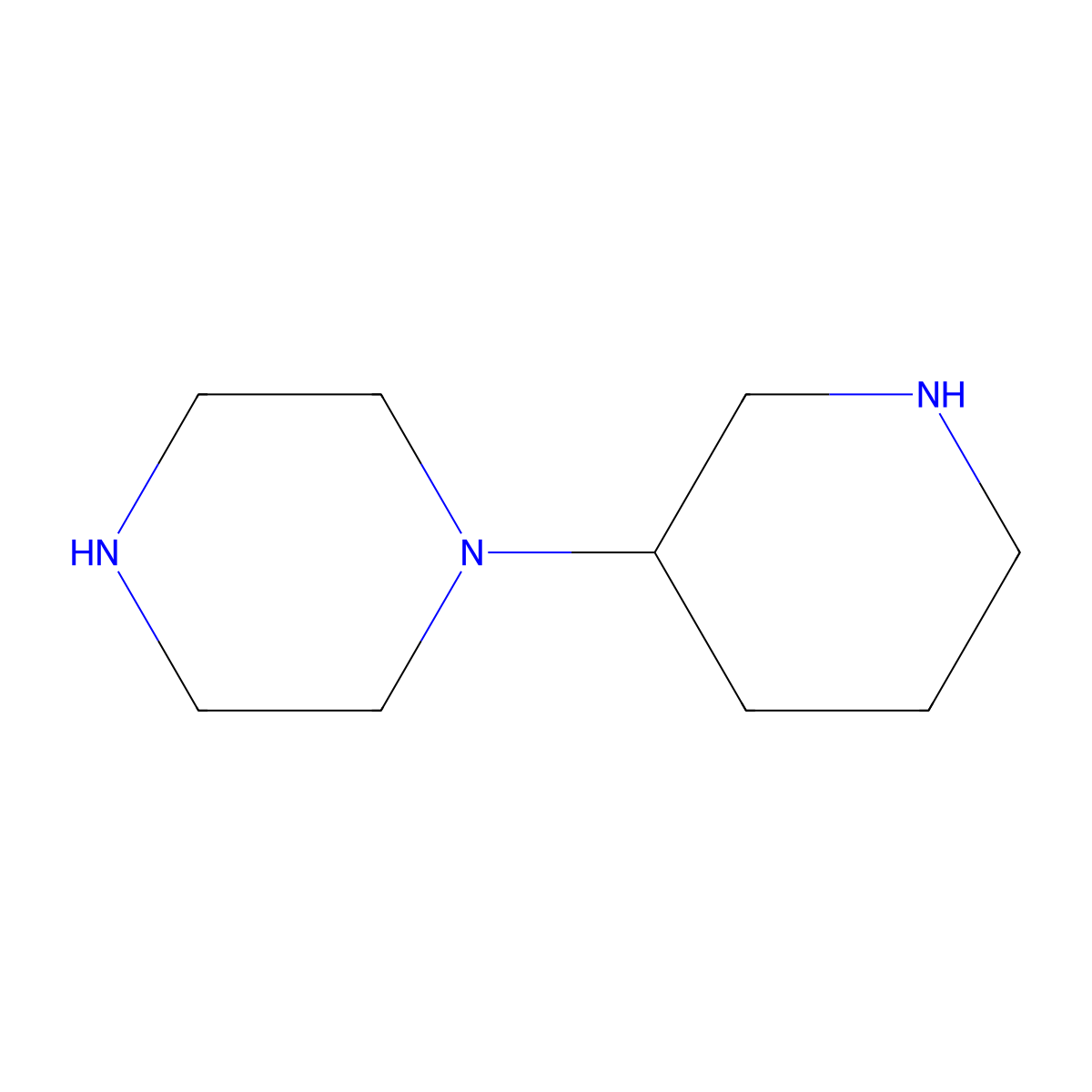 3-Piperazine-1-yl-piperidine molecular structure, CAS 1249451-71-5