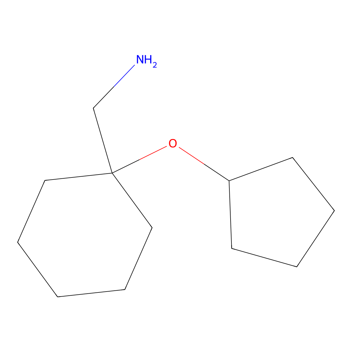 [1-(Cyclopentyloxy)cyclohexyl]methanamine molecular structure, CAS 1249453-03-9