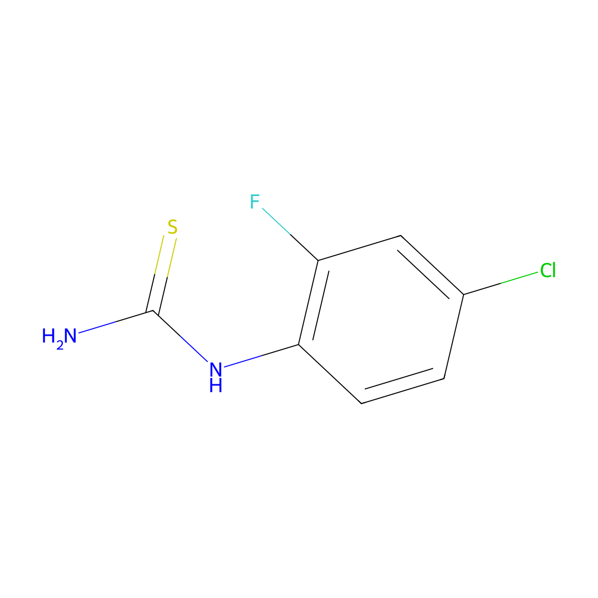 (4-Chloro-2-fluorophenyl)thiourea molecular structure, CAS 1249453-35-7