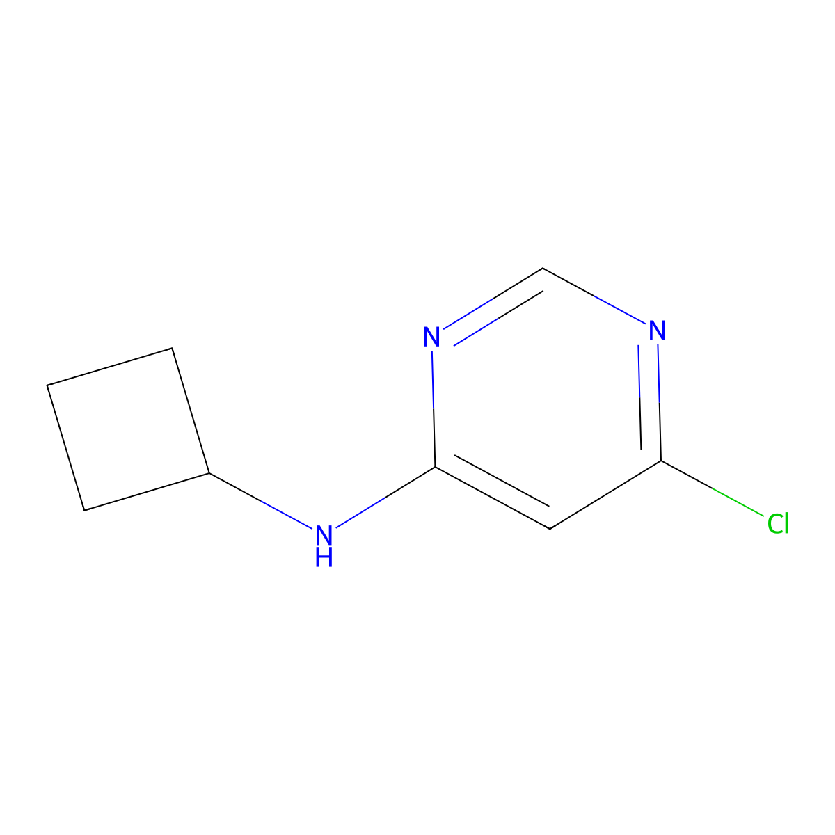 6-chloro-N-cyclobutylpyrimidin-4-amine molecular structure, CAS 1249455-18-2