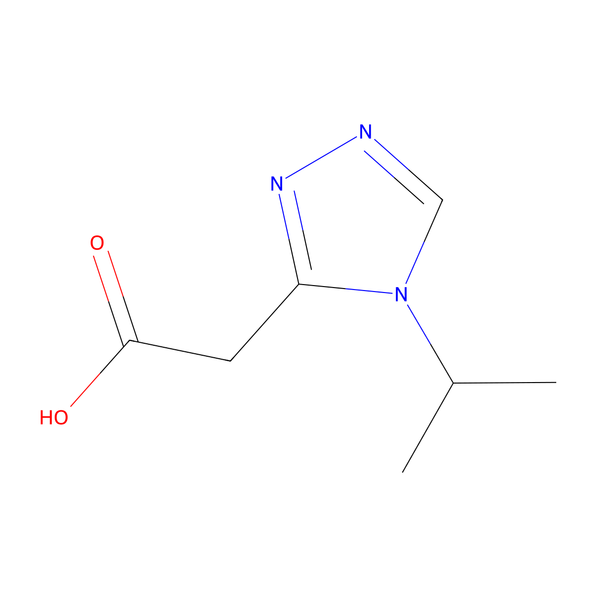 2-[4-(propan-2-yl)-4H-1,2,4-triazol-3-yl]acetic acid molecular structure, CAS 1249455-82-0