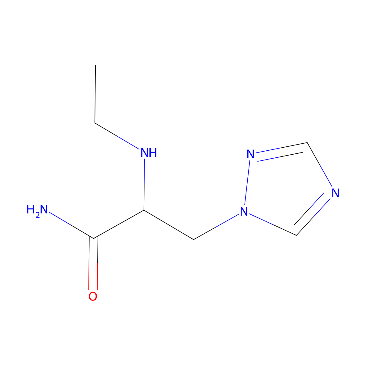 2-(Ethylamino)-3-(1h-1,2,4-triazol-1-yl)propanamide molecular structure, CAS 1249459-64-0