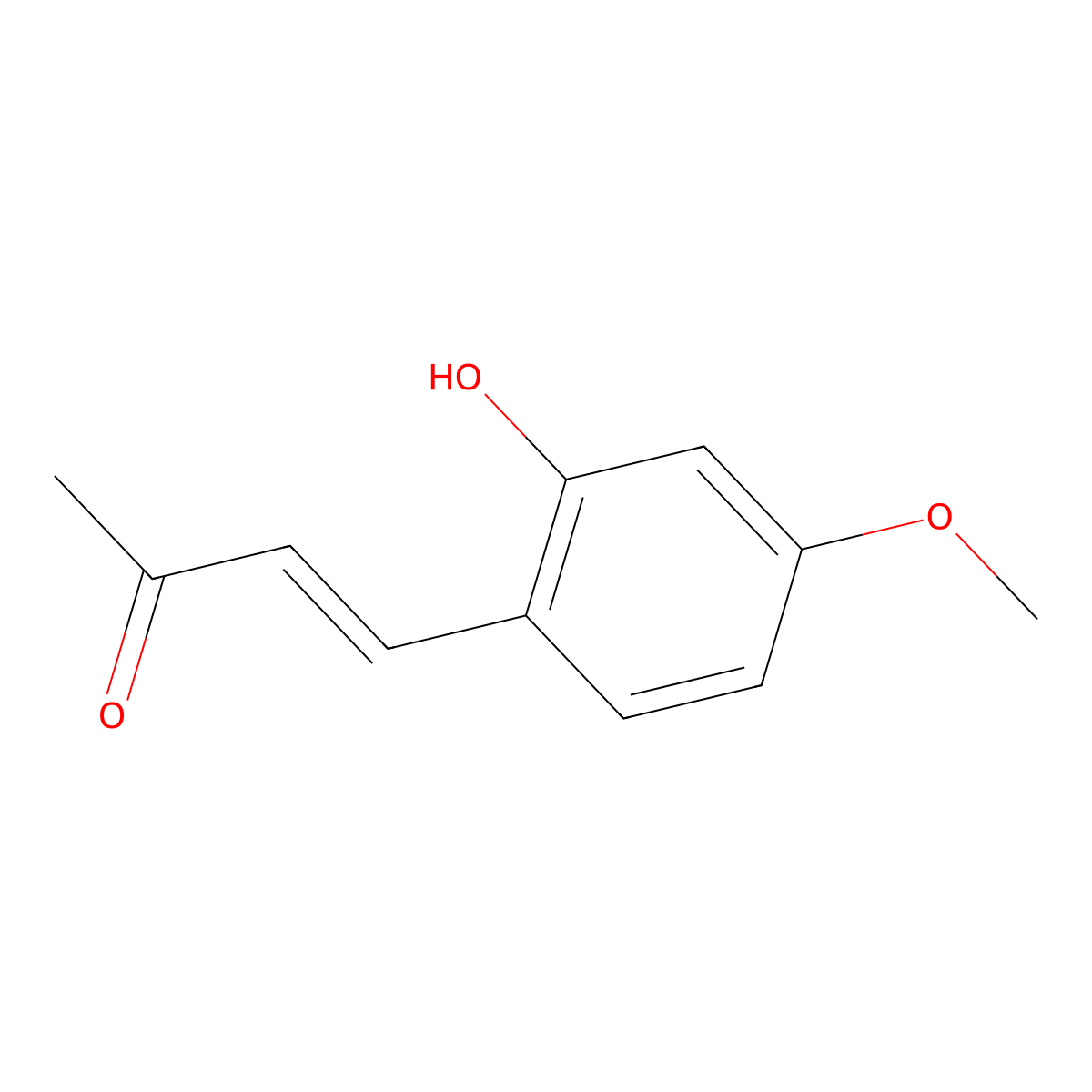 3-Buten-2-one, 4-(2-hydroxy-4-methoxyphenyl)- molecular structure, CAS 124946-65-2