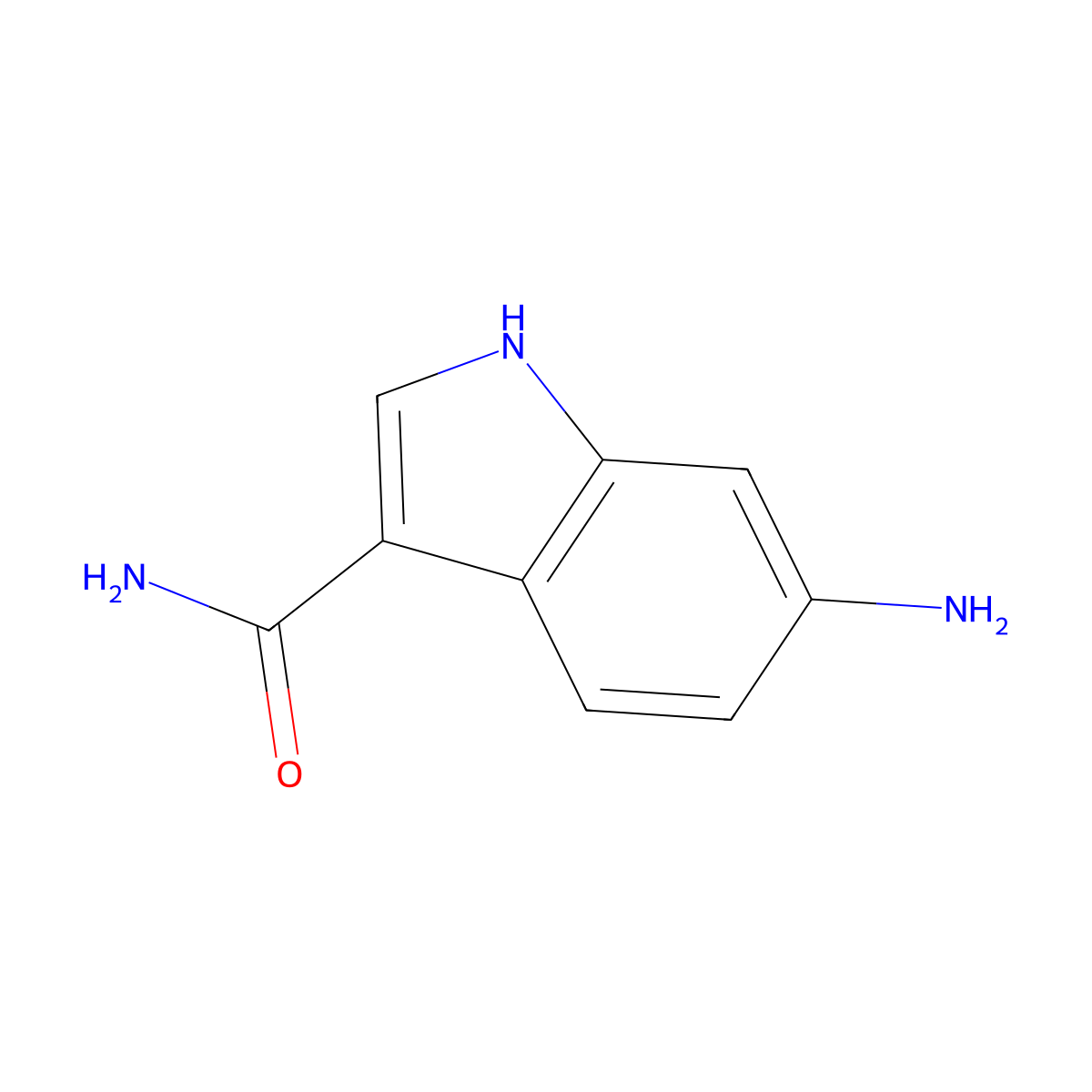 6-amino-1H-indole-3-carboxamide molecular structure, CAS 1249460-91-0