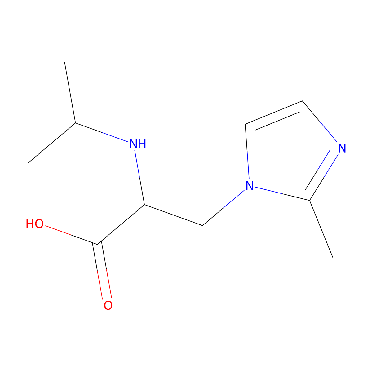 2-(Isopropylamino)-3-(2-methyl-1h-imidazol-1-yl)propanoic acid molecular structure, CAS 1249462-91-6