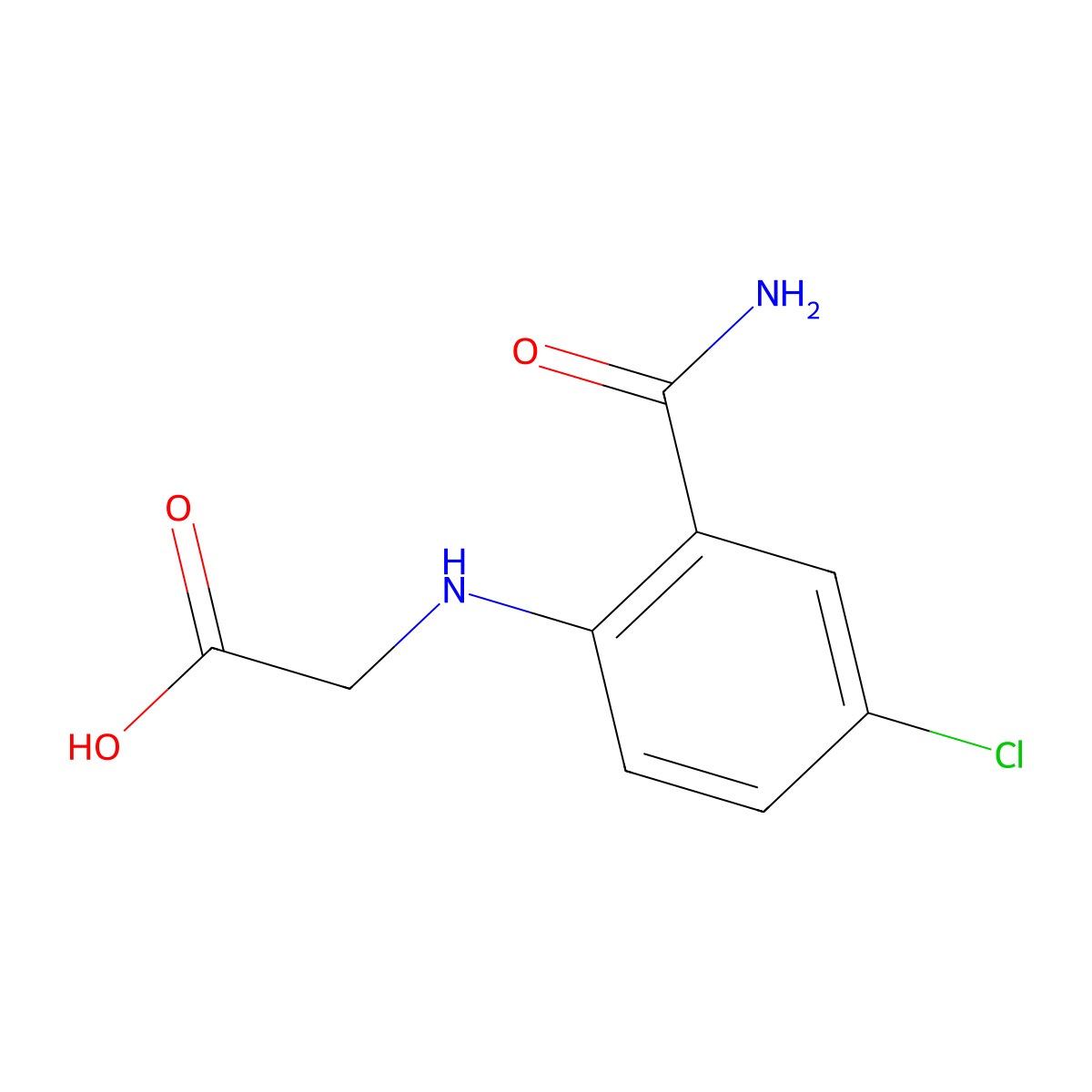 2-[(2-Carbamoyl-4-chlorophenyl)amino]acetic acid molecular structure, CAS 1249463-06-6