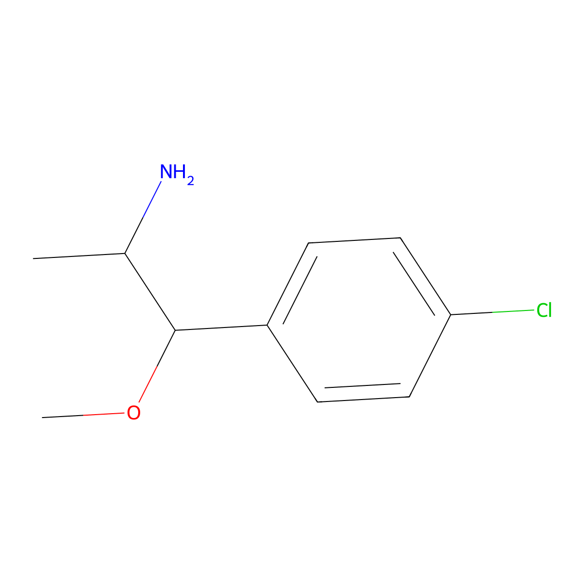 1-(4-Chlorophenyl)-1-methoxypropan-2-amine molecular structure, CAS 1249463-18-0