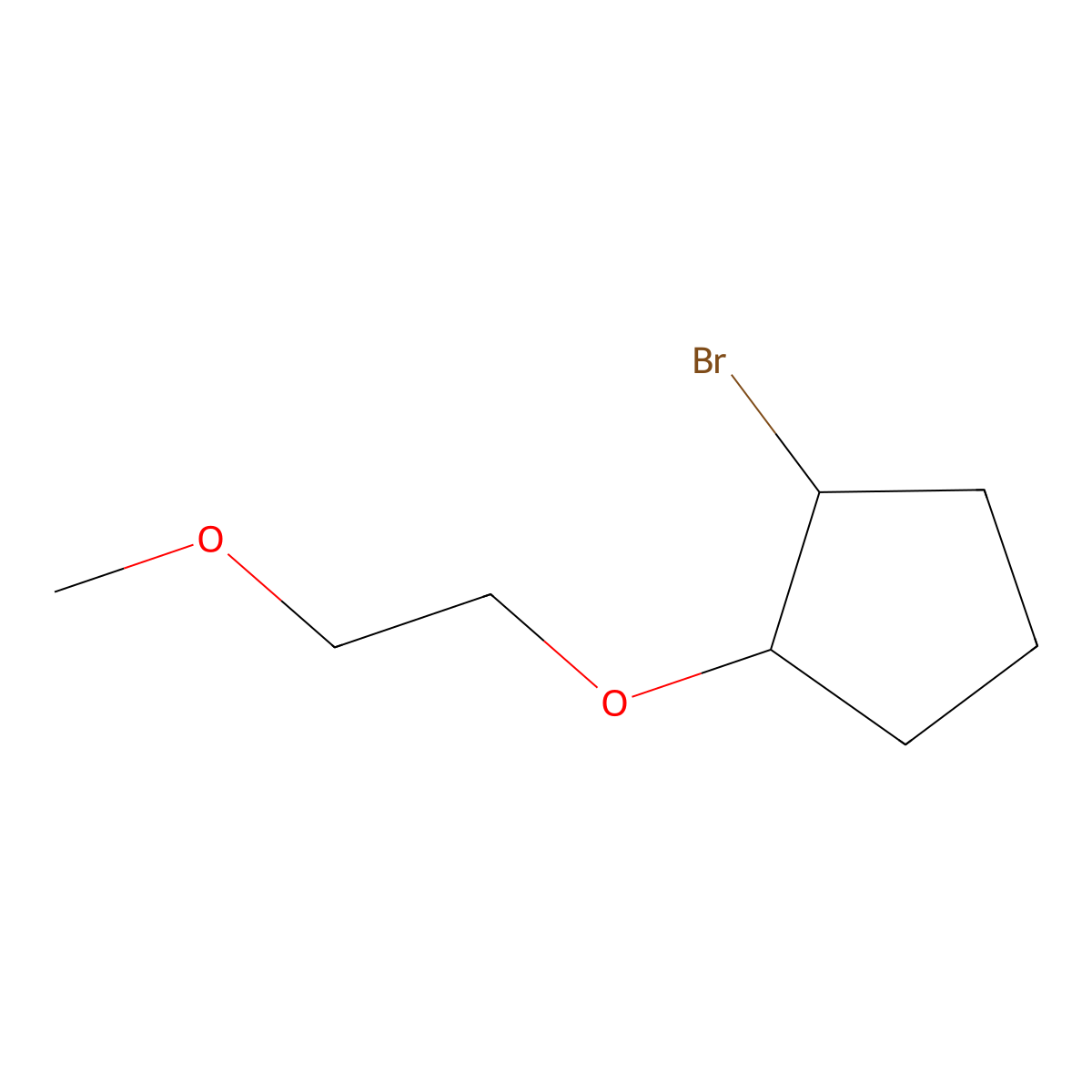 1-Bromo-2-(2-methoxyethoxy)cyclopentane molecular structure, CAS 1249466-66-7