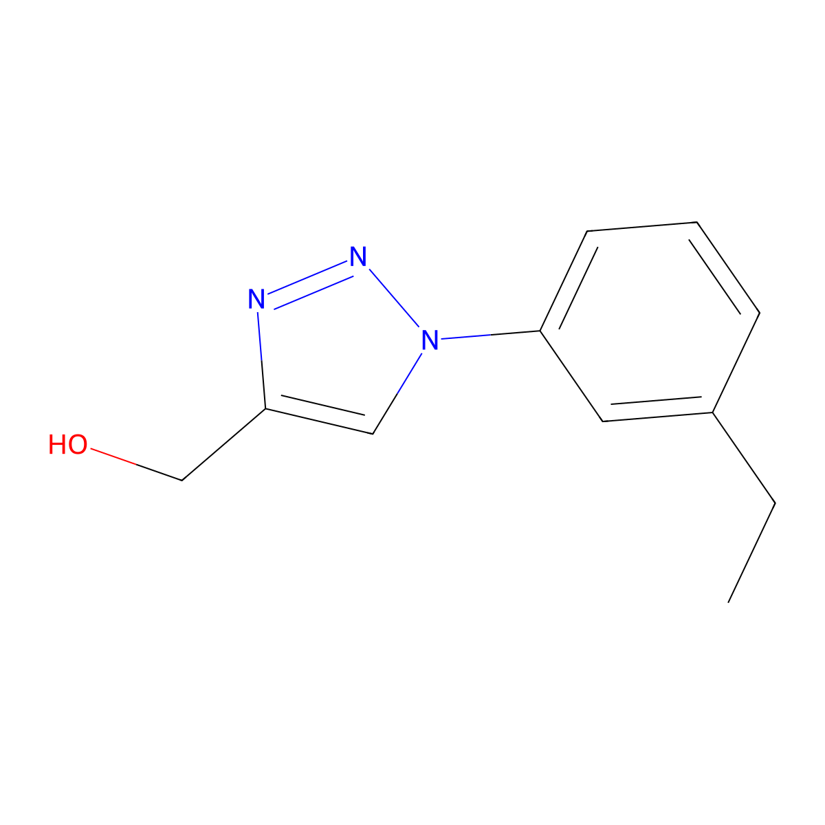 [1-(3-ethylphenyl)-1H-1,2,3-triazol-4-yl]methanol molecular structure, CAS 1249466-95-2