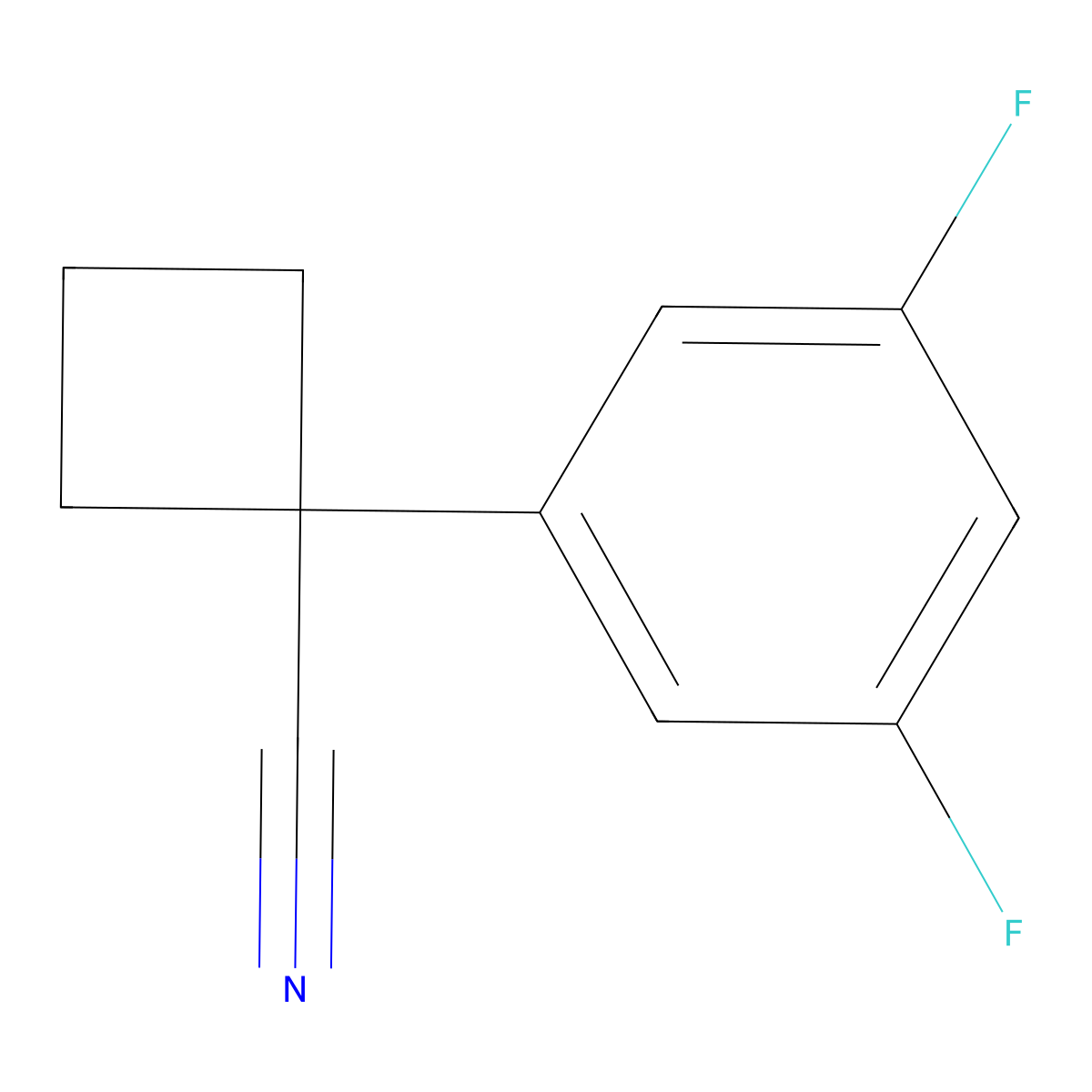 1-(3,5-Difluorophenyl)cyclobutanecarbonitrile molecular structure, CAS 1249471-25-7