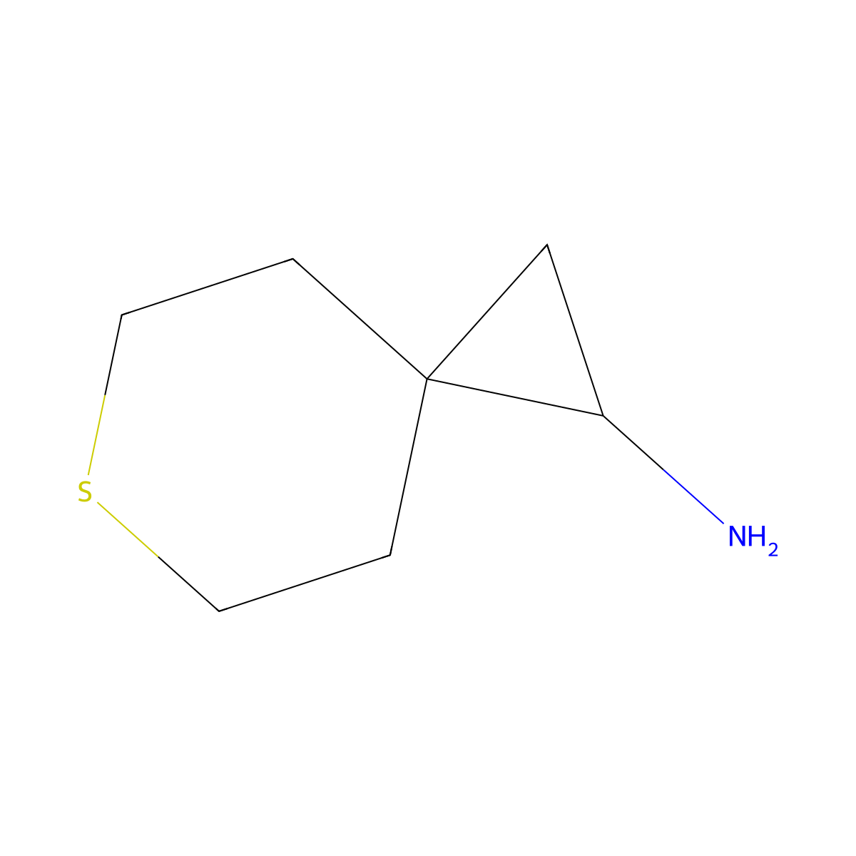 6-Thiaspiro[2.5]octan-1-amine molecular structure, CAS 1249471-36-0