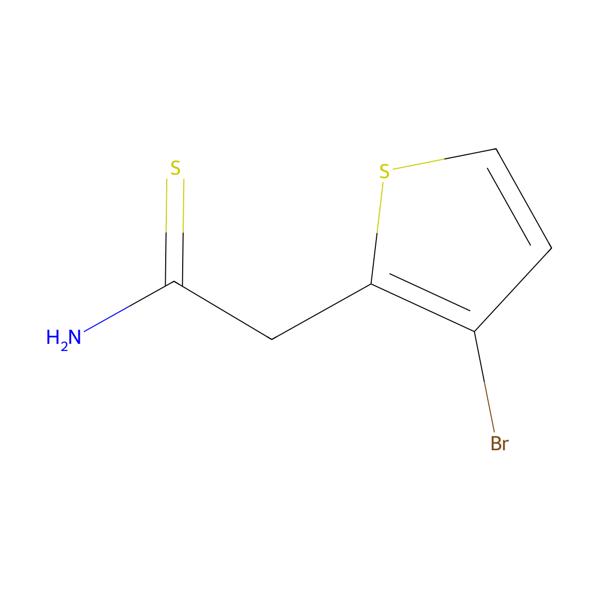 2-(3-Bromothiophen-2-yl)ethanethioamide molecular structure, CAS 1249472-12-5