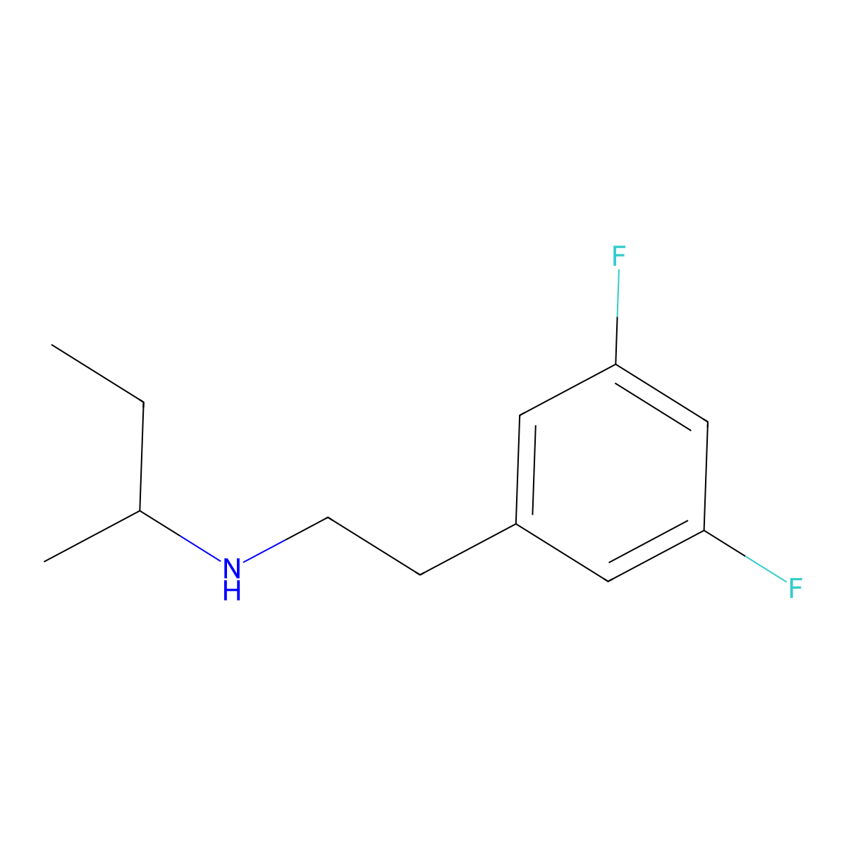 n-(3,5-Difluorophenethyl)butan-2-amine molecular structure, CAS 1249475-04-4