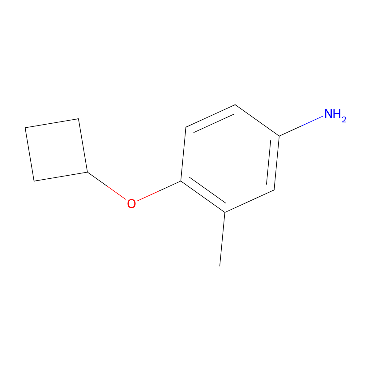 4-Cyclobutoxy-3-methylaniline molecular structure, CAS 1249475-95-3