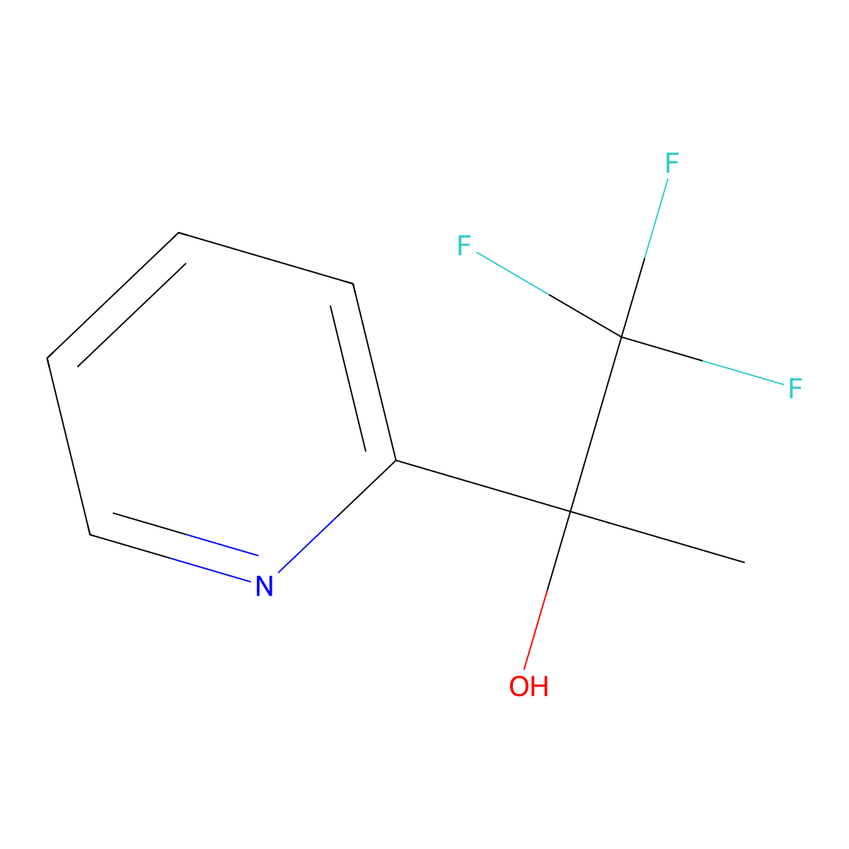 alpha-Trifluoromethyl-alpha-(2-pyridyl)ethanol molecular structure, CAS 1249476-20-7