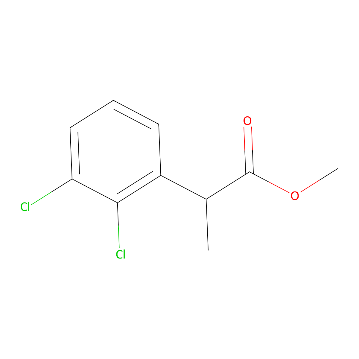 Methyl 2-(2,3-dichlorophenyl)propanoate molecular structure, CAS 1249476-63-8