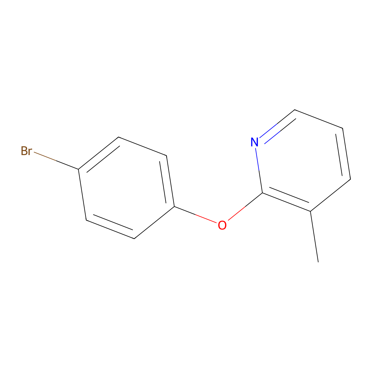 2-(4-Bromophenoxy)-3-methylpyridine molecular structure, CAS 1249480-63-4