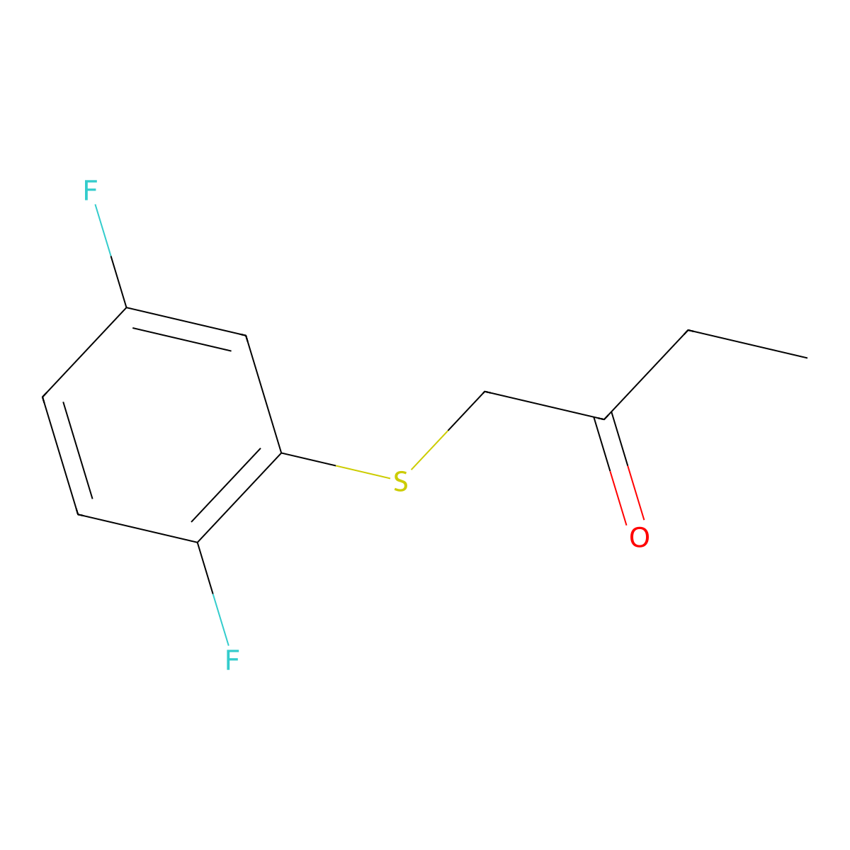 1-((2,5-Difluorophenyl)thio)butan-2-one molecular structure, CAS 1249484-88-5