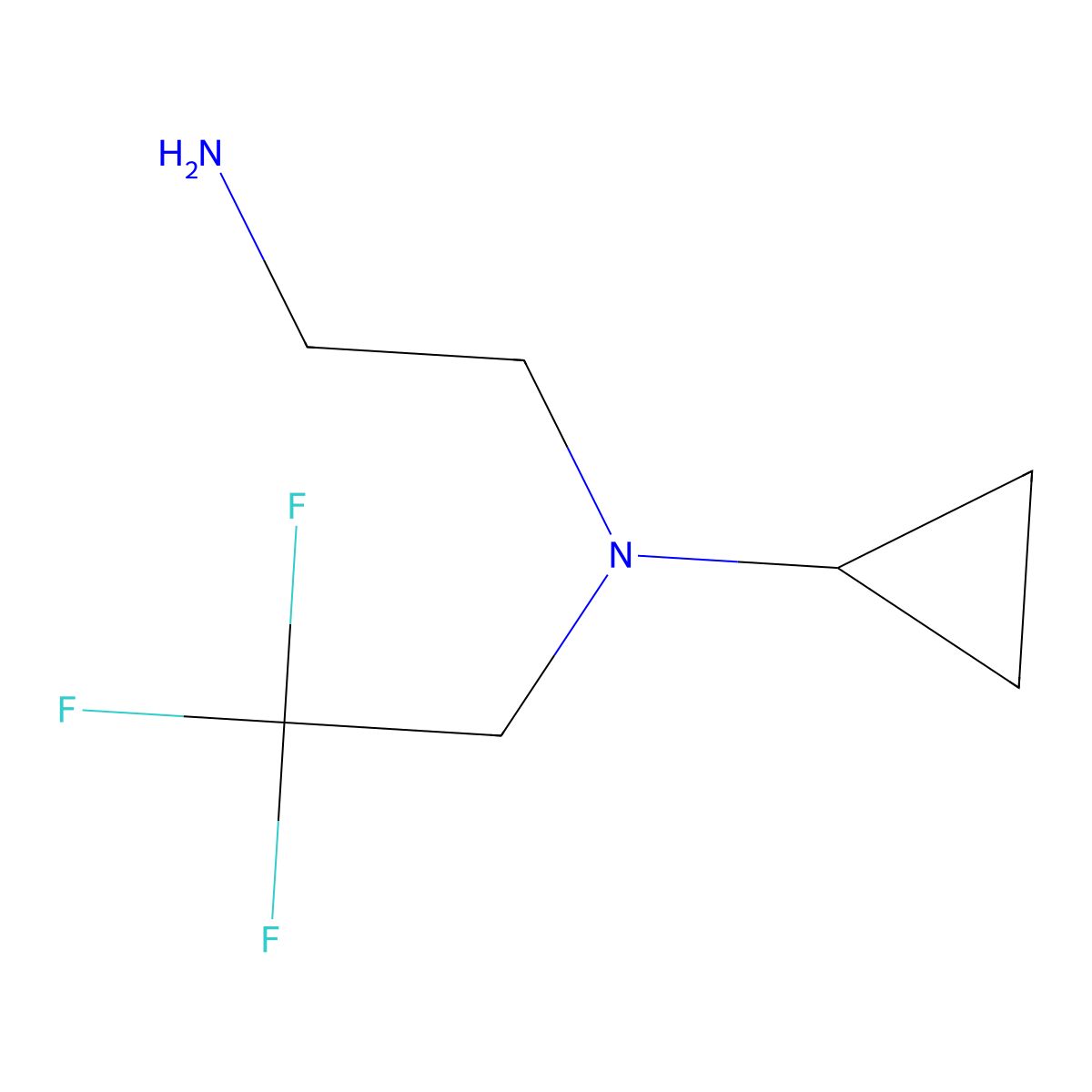 N-(2-aminoethyl)-N-(2,2,2-trifluoroethyl)cyclopropanamine molecular structure, CAS 1249485-42-4