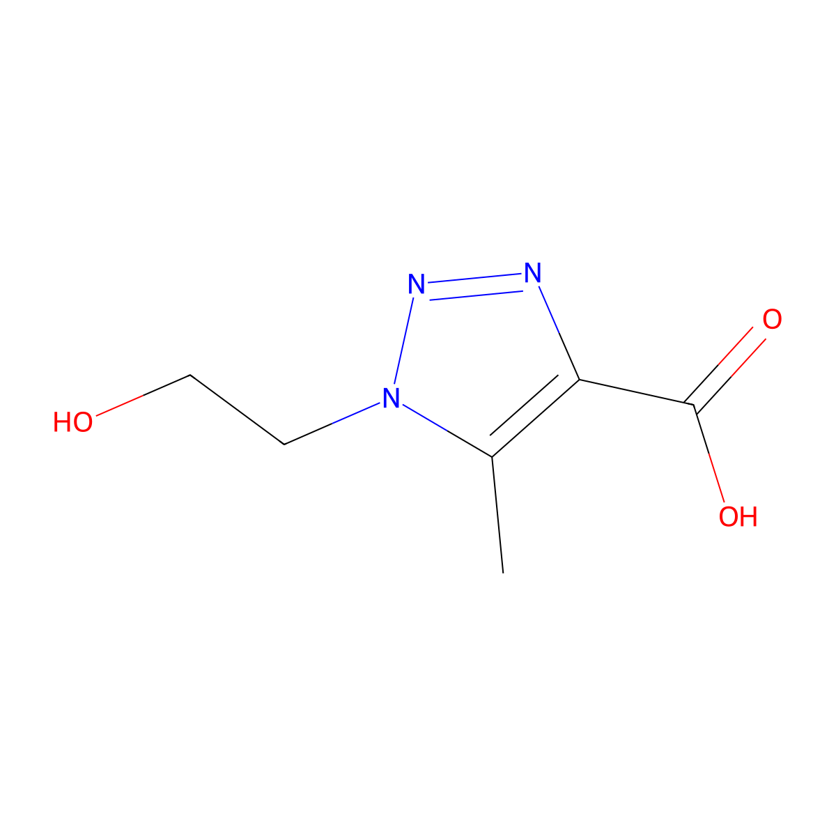 1-(2-hydroxyethyl)-5-methyl-1H-1,2,3-triazole-4-carboxylic acid molecular structure, CAS 1249485-58-2