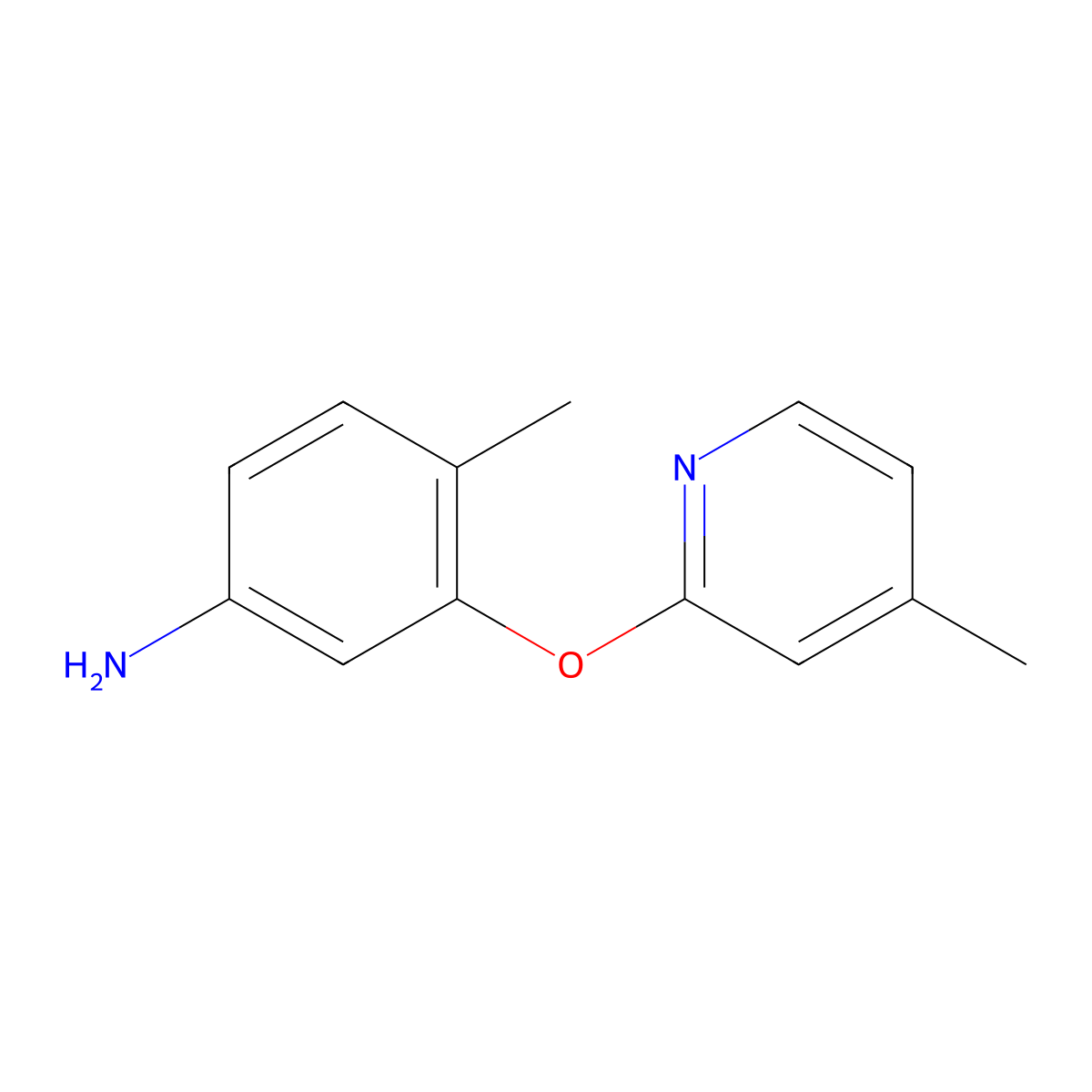4-Methyl-3-[(4-methylpyridin-2-yl)oxy]aniline molecular structure, CAS 1249485-96-8