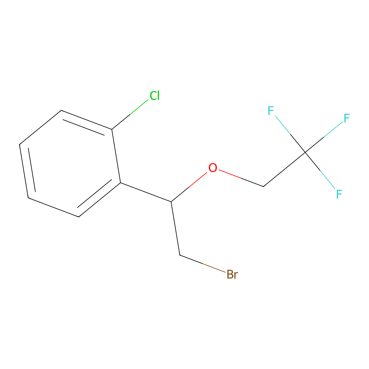 1-(2-Bromo-1-(2,2,2-trifluoroethoxy)ethyl)-2-chlorobenzene molecular structure, CAS 1249486-54-1