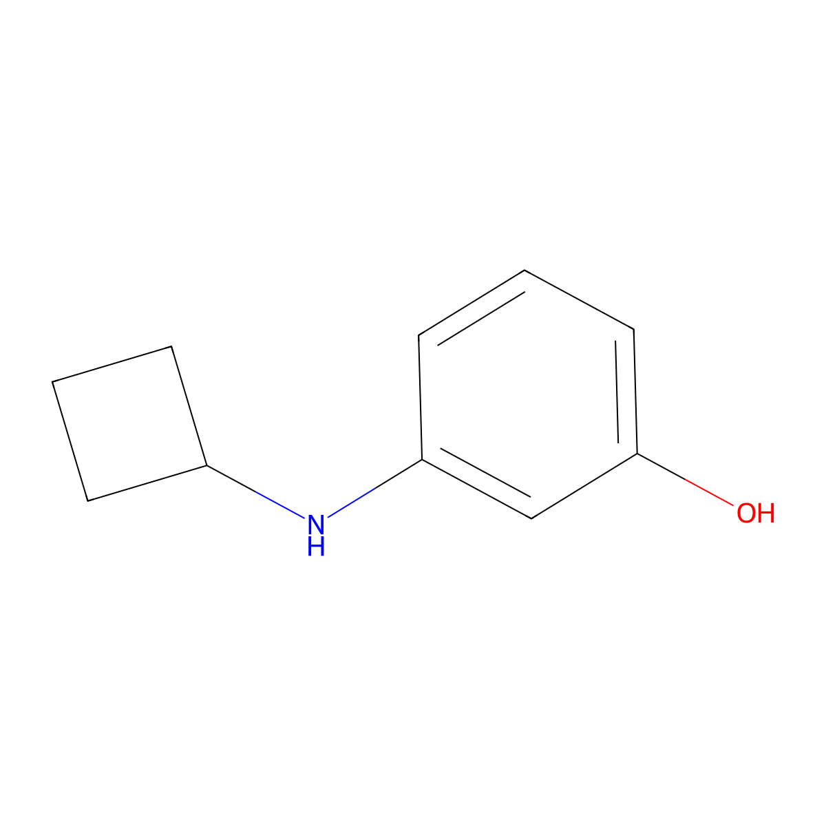 3-(Cyclobutylamino)phenol molecular structure, CAS 1249486-56-3