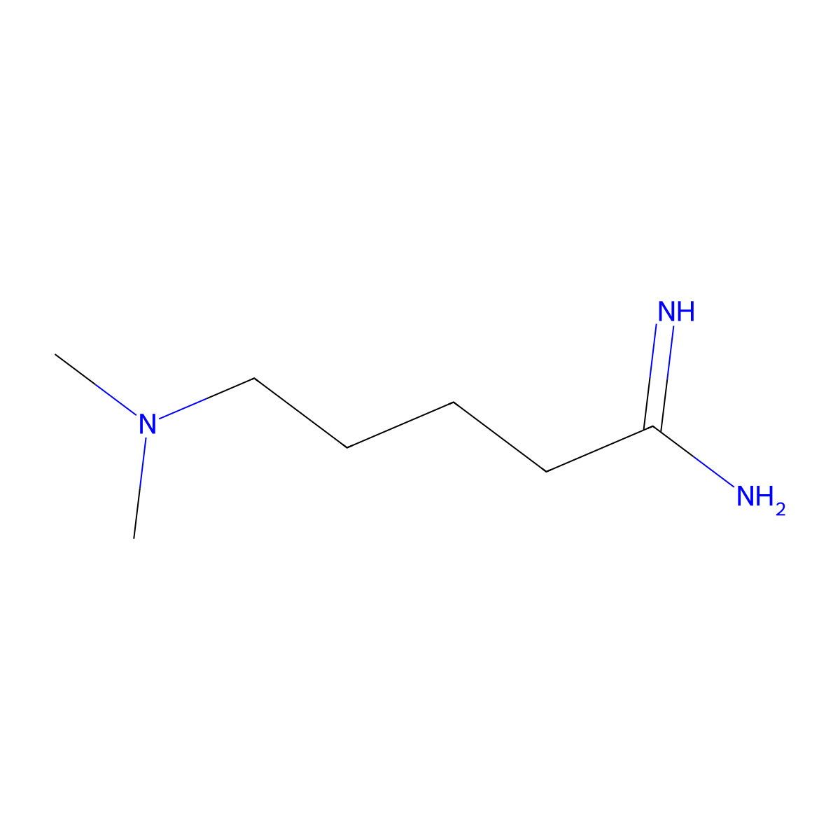 5-(Dimethylamino)pentanimidamide molecular structure, CAS 1249487-41-9
