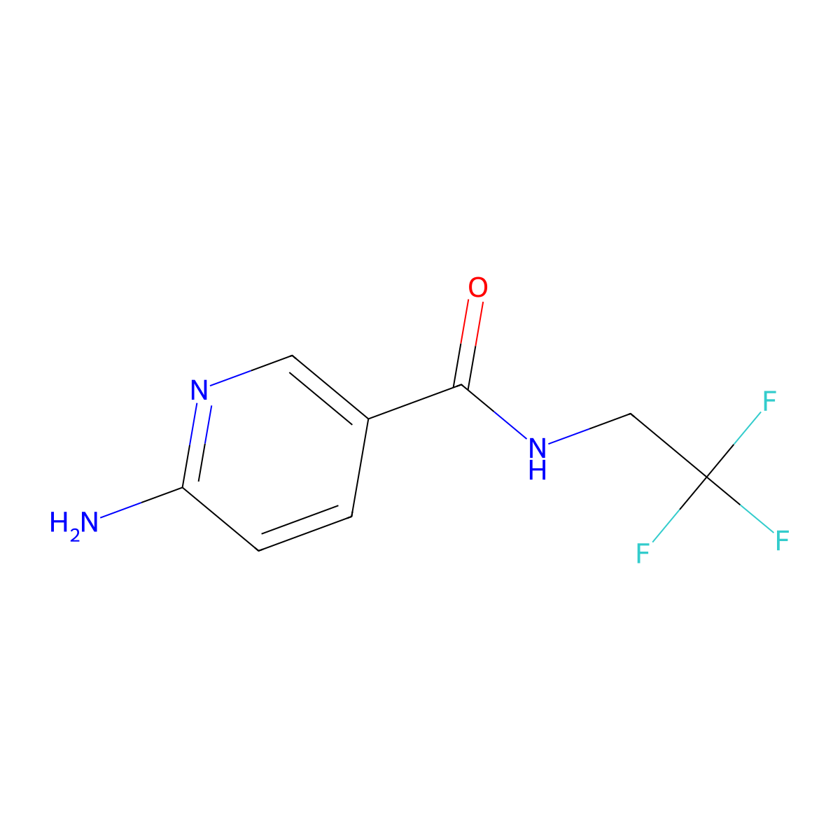 6-Amino-N-(2,2,2-trifluoro-ethyl)-nicotinamide molecular structure, CAS 1249487-67-9
