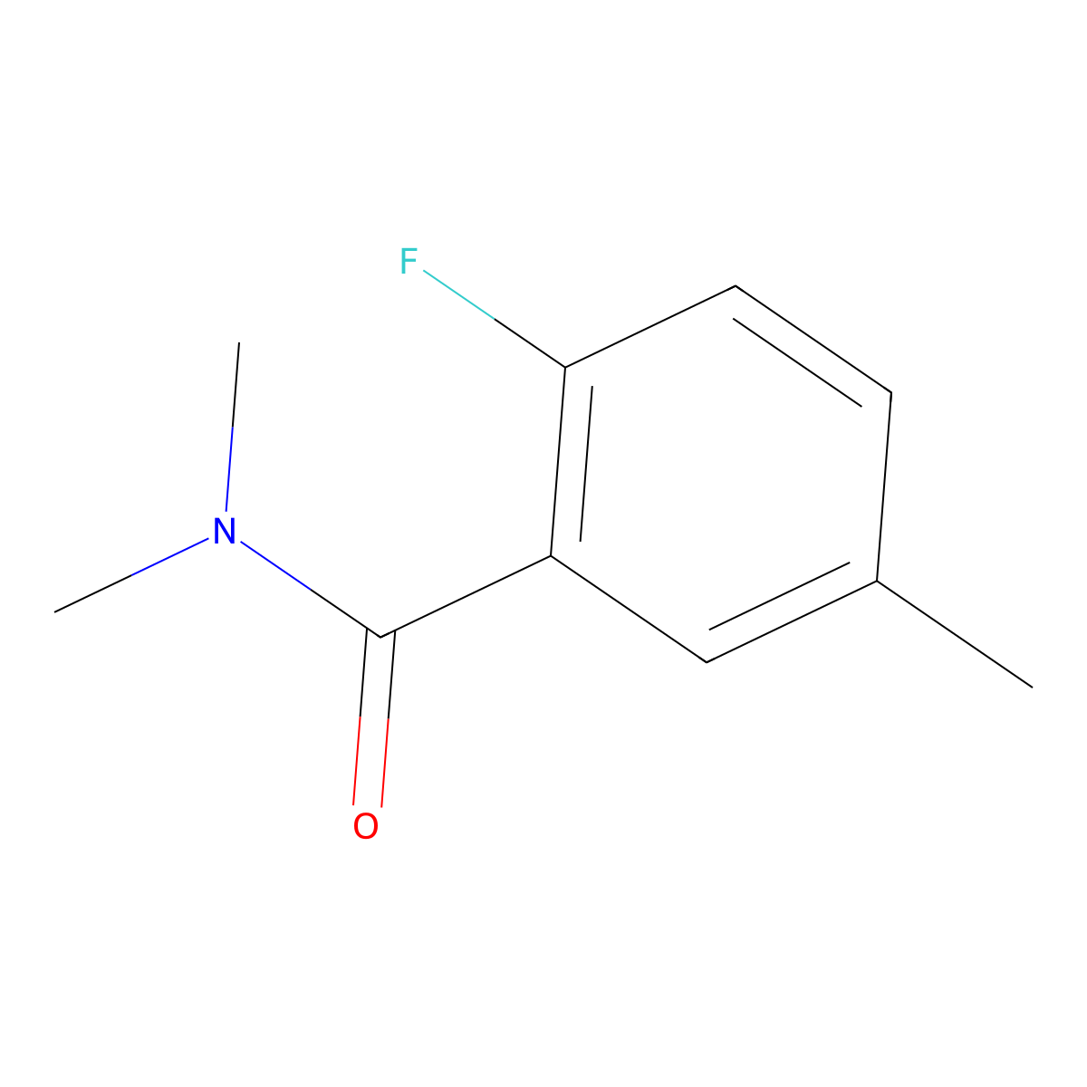 2-fluoro-N,N,5-trimethylbenzamide molecular structure, CAS 1249489-40-4
