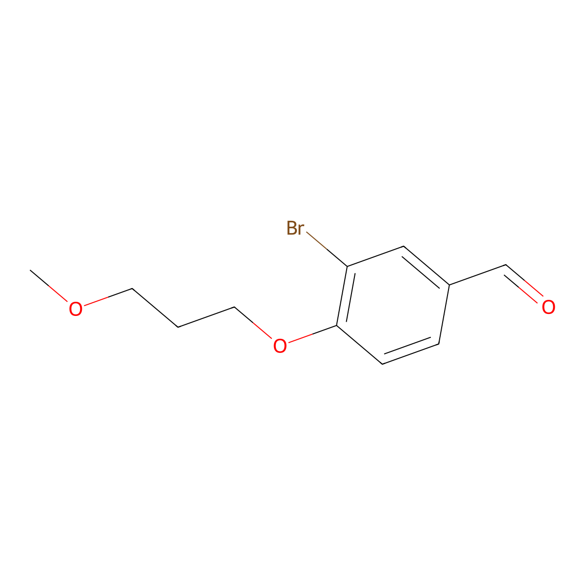 3-Bromo-4-(3-methoxypropoxy)benzaldehyde molecular structure, CAS 1249489-87-9