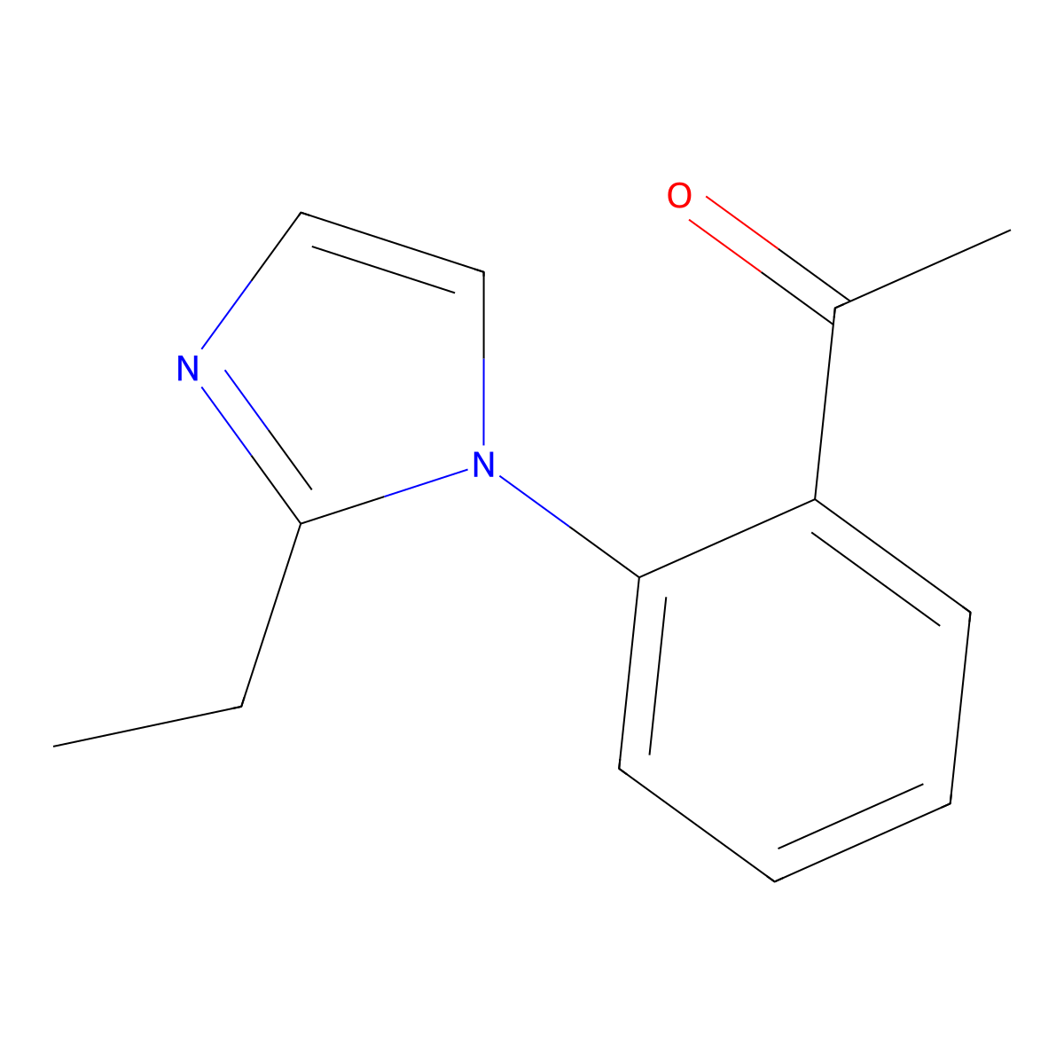 1-(2-(2-Ethyl-1h-imidazol-1-yl)phenyl)ethan-1-one molecular structure, CAS 1249491-28-8