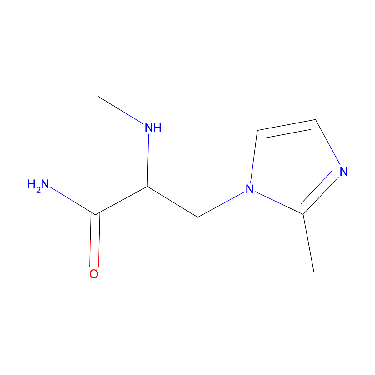3-(2-Methyl-1h-imidazol-1-yl)-2-(methylamino)propanamide molecular structure, CAS 1249491-46-0