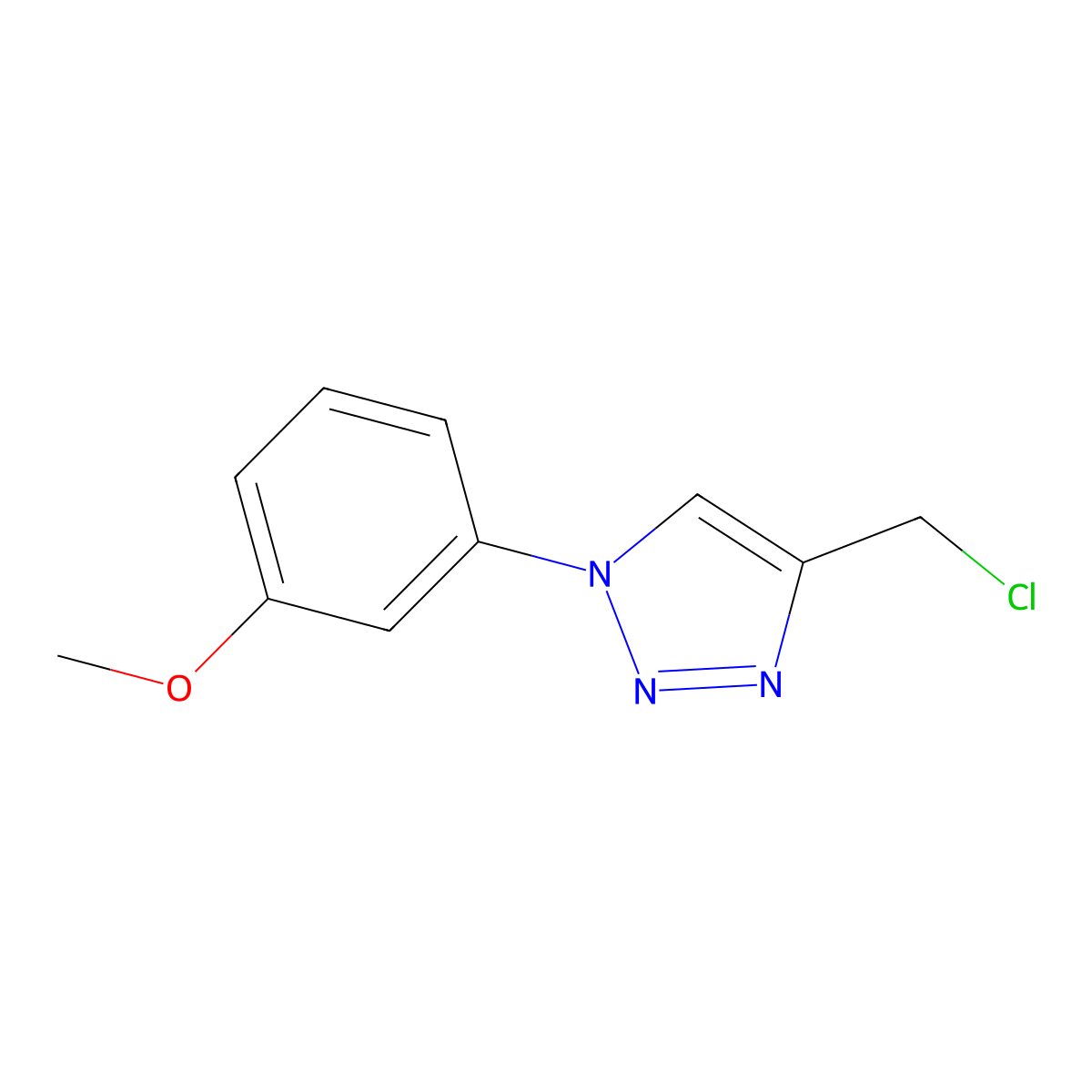 4-(chloromethyl)-1-(3-methoxyphenyl)-1H-1,2,3-triazole molecular structure, CAS 1249491-98-2