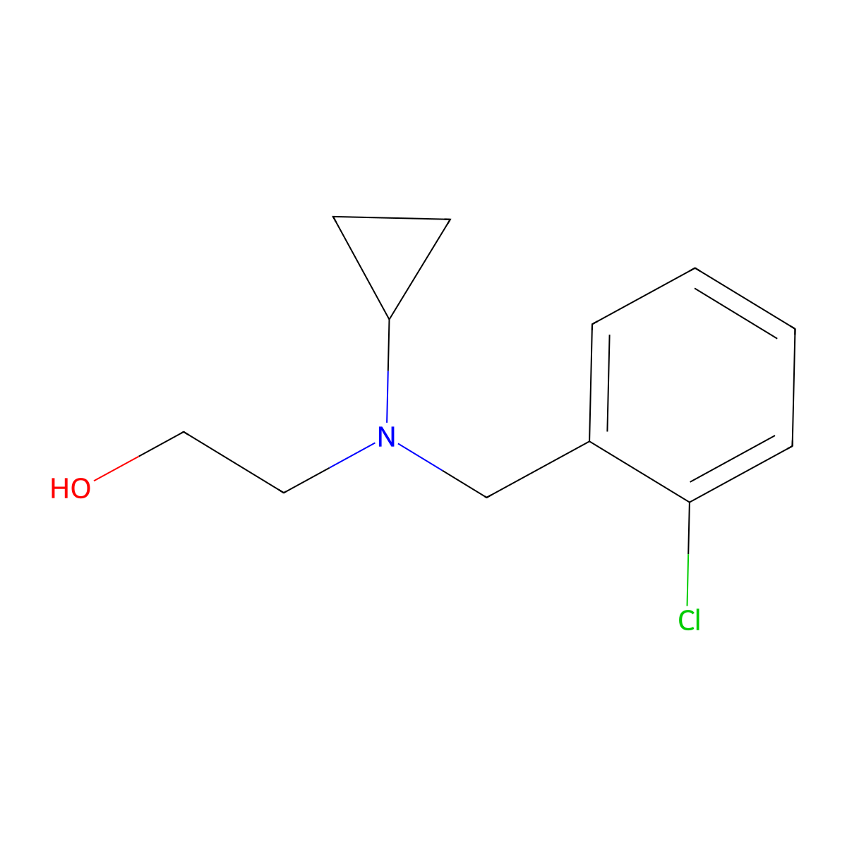 2-[(2-Chloro-benzyl)-cyclopropyl-amino]-ethanol molecular structure, CAS 1249492-43-0