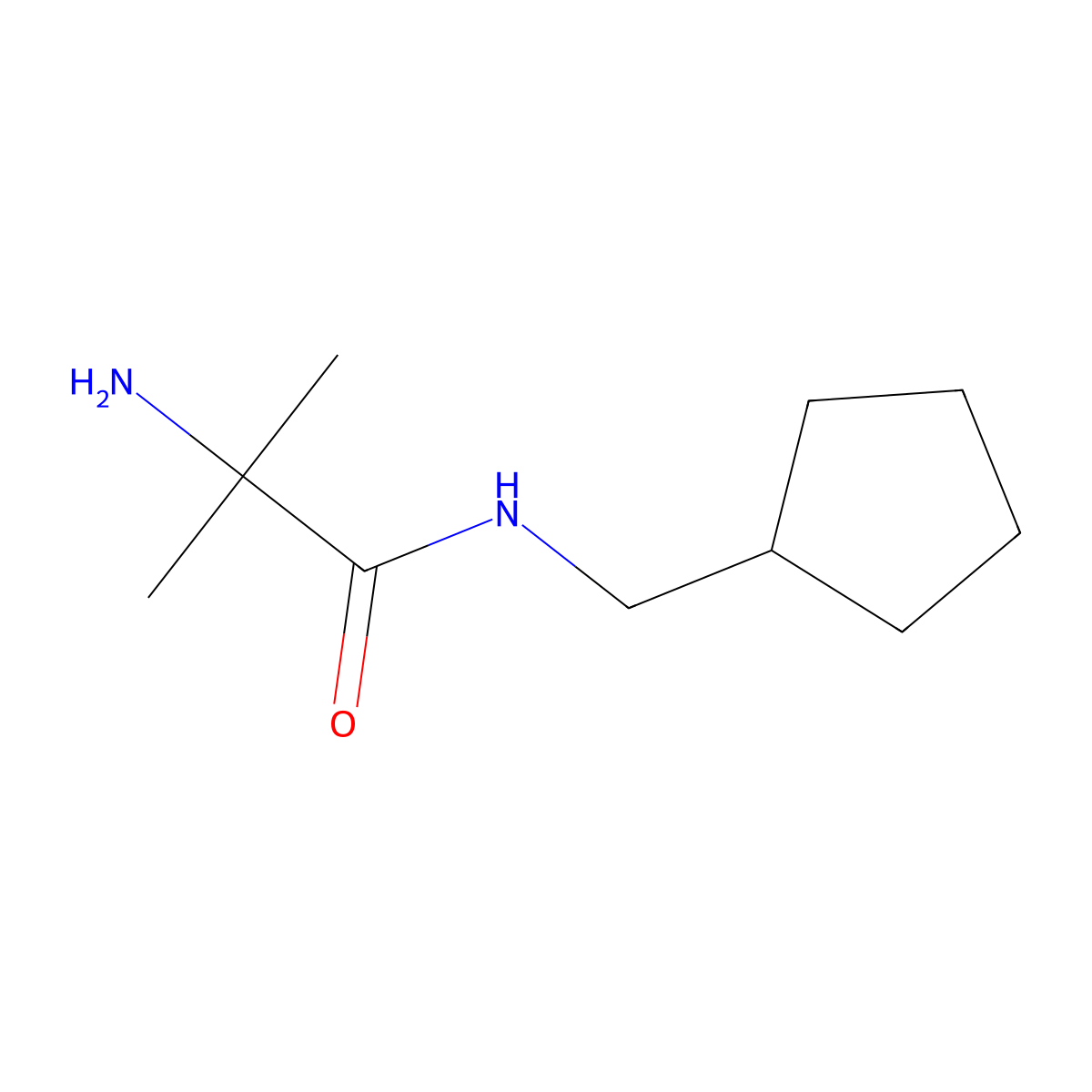 2-amino-N-(cyclopentylmethyl)-2-methylpropanamide molecular structure, CAS 1249493-71-7