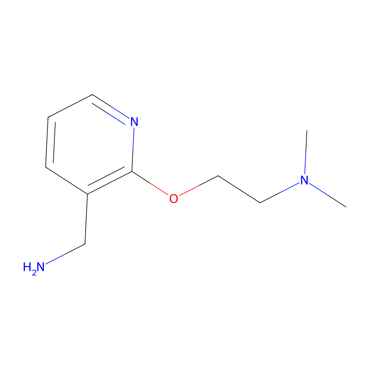 {2-[2-(Dimethylamino)ethoxy]pyridin-3-yl}methanamine molecular structure, CAS 1249494-57-2