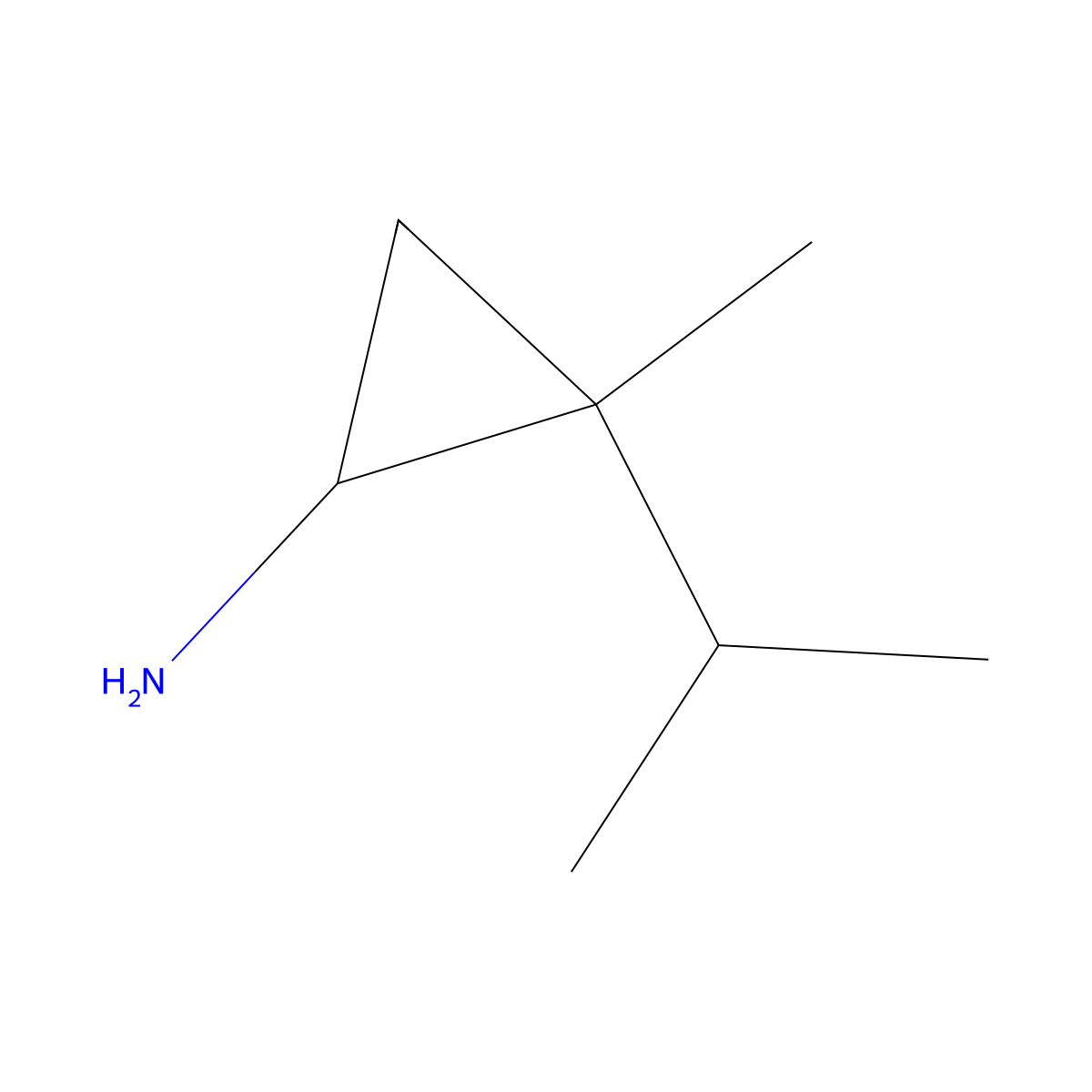 2-Methyl-2-(propan-2-yl)cyclopropan-1-amine molecular structure, CAS 1249495-01-9