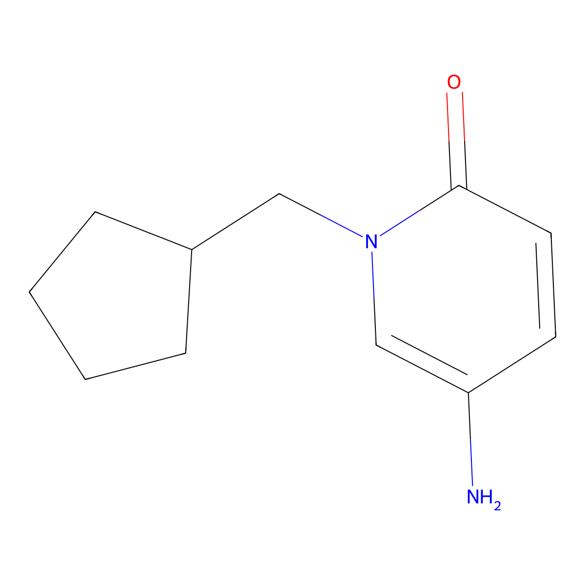 5-Amino-1-(cyclopentylmethyl)-1,2-dihydropyridin-2-one molecular structure, CAS 1249500-58-0