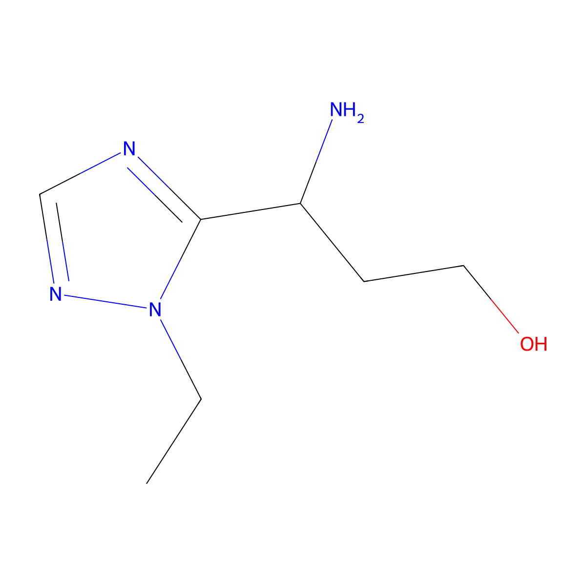 3-Amino-3-(1-ethyl-1h-1,2,4-triazol-5-yl)propan-1-ol molecular structure, CAS 1249503-20-5