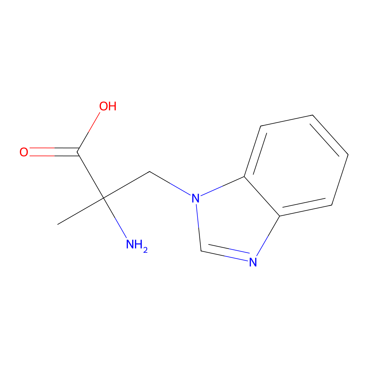 2-amino-3-(1H-1,3-benzodiazol-1-yl)-2-methylpropanoic acid molecular structure, CAS 1249504-48-0