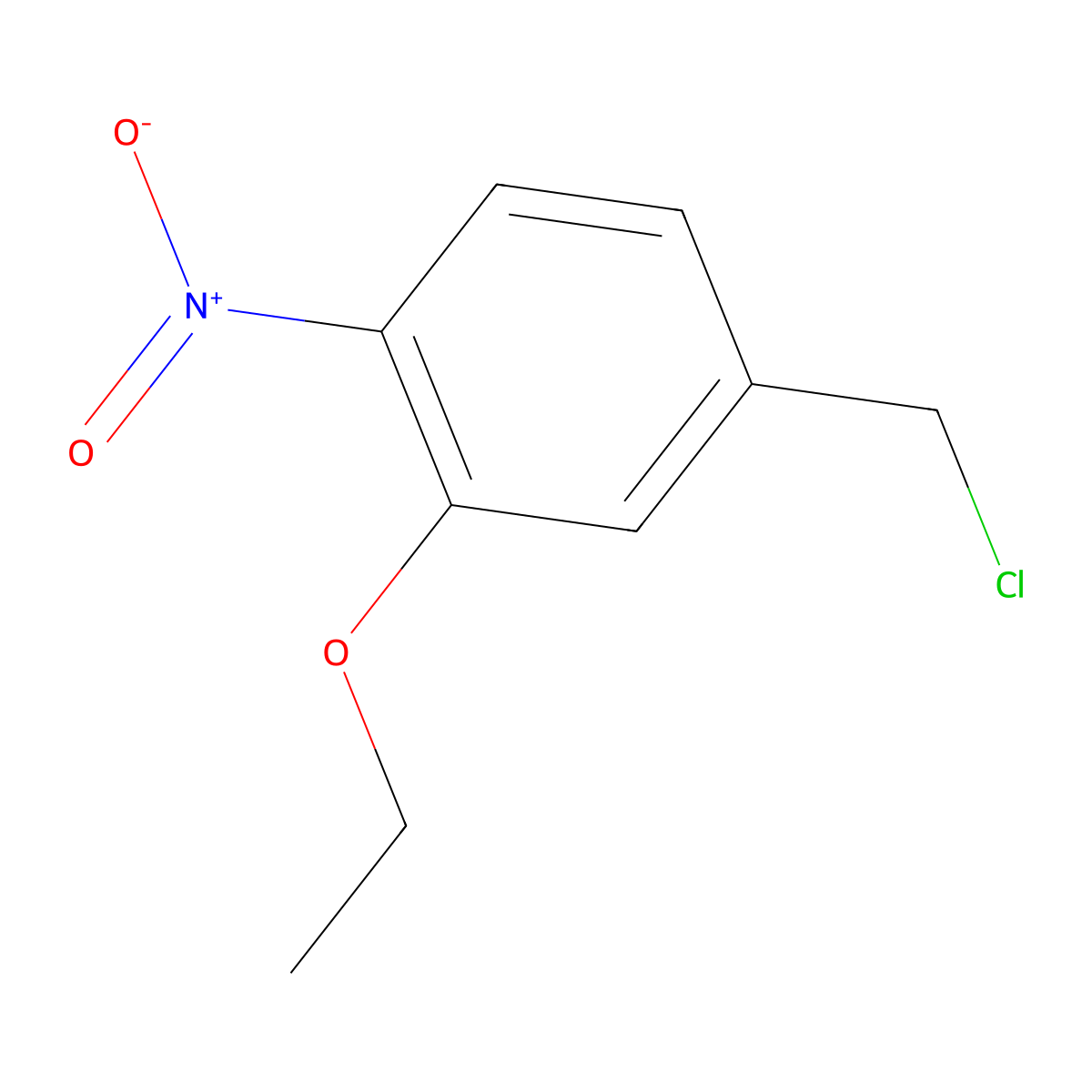 4-(Chloromethyl)-2-ethoxy-1-nitrobenzene molecular structure, CAS 1249505-29-0