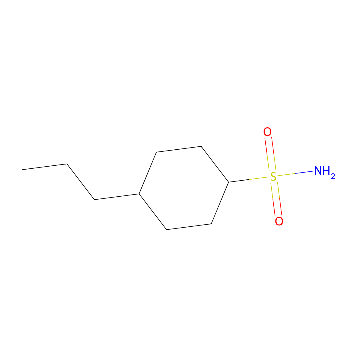 4-Propylcyclohexane-1-sulfonamide molecular structure, CAS 1249506-20-4