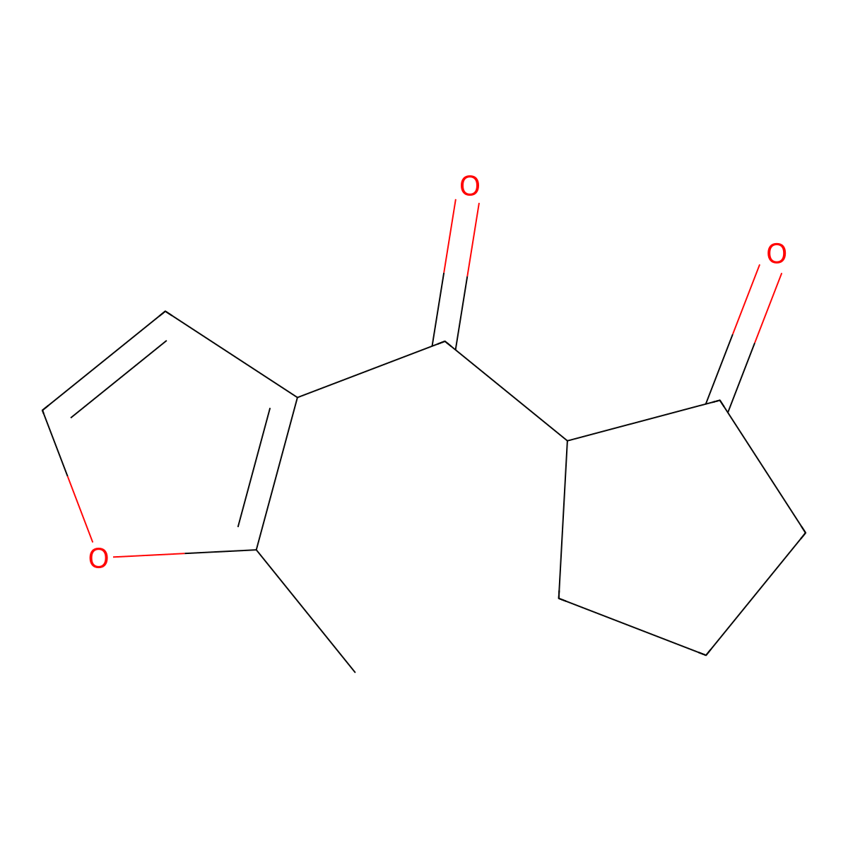 2-(2-Methylfuran-3-carbonyl)cyclopentan-1-one molecular structure, CAS 1249512-90-0