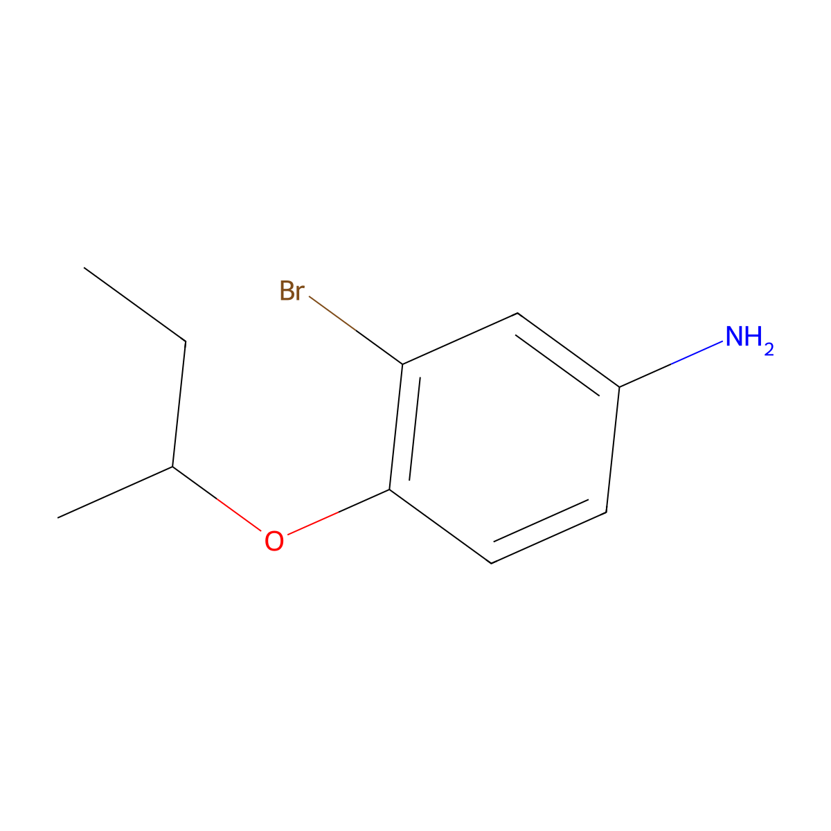 3-Bromo-4-(butan-2-yloxy)aniline molecular structure, CAS 1249513-87-8
