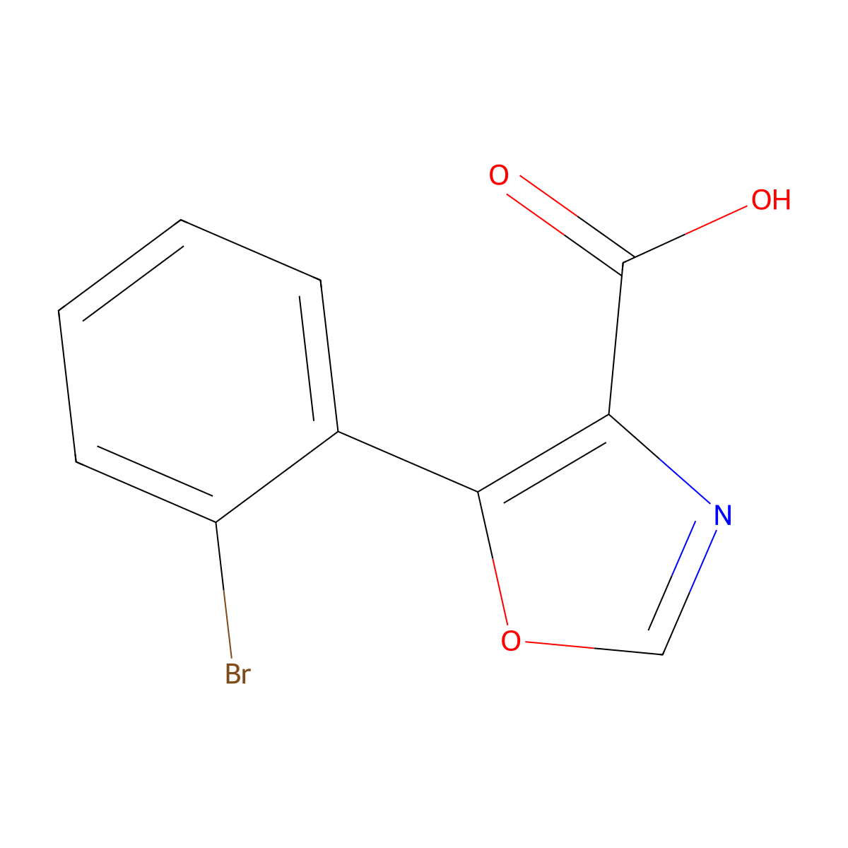 5-(2-Bromophenyl)-1,3-oxazole-4-carboxylic acid molecular structure, CAS 1249514-70-2