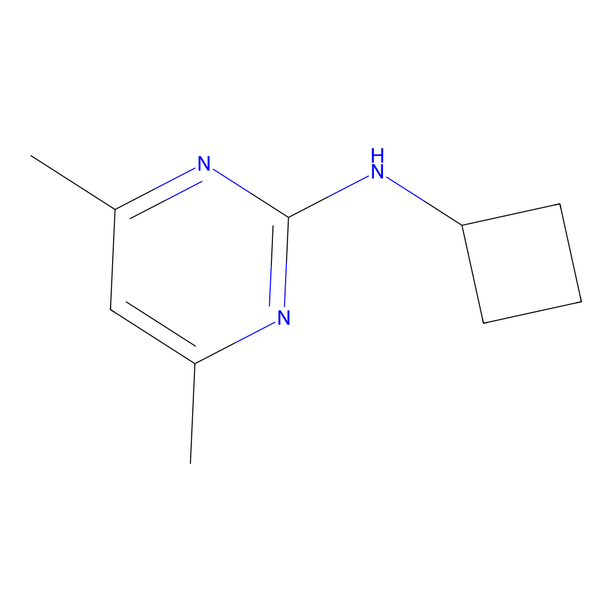 N-cyclobutyl-4,6-dimethylpyrimidin-2-amine molecular structure, CAS 1249515-12-5
